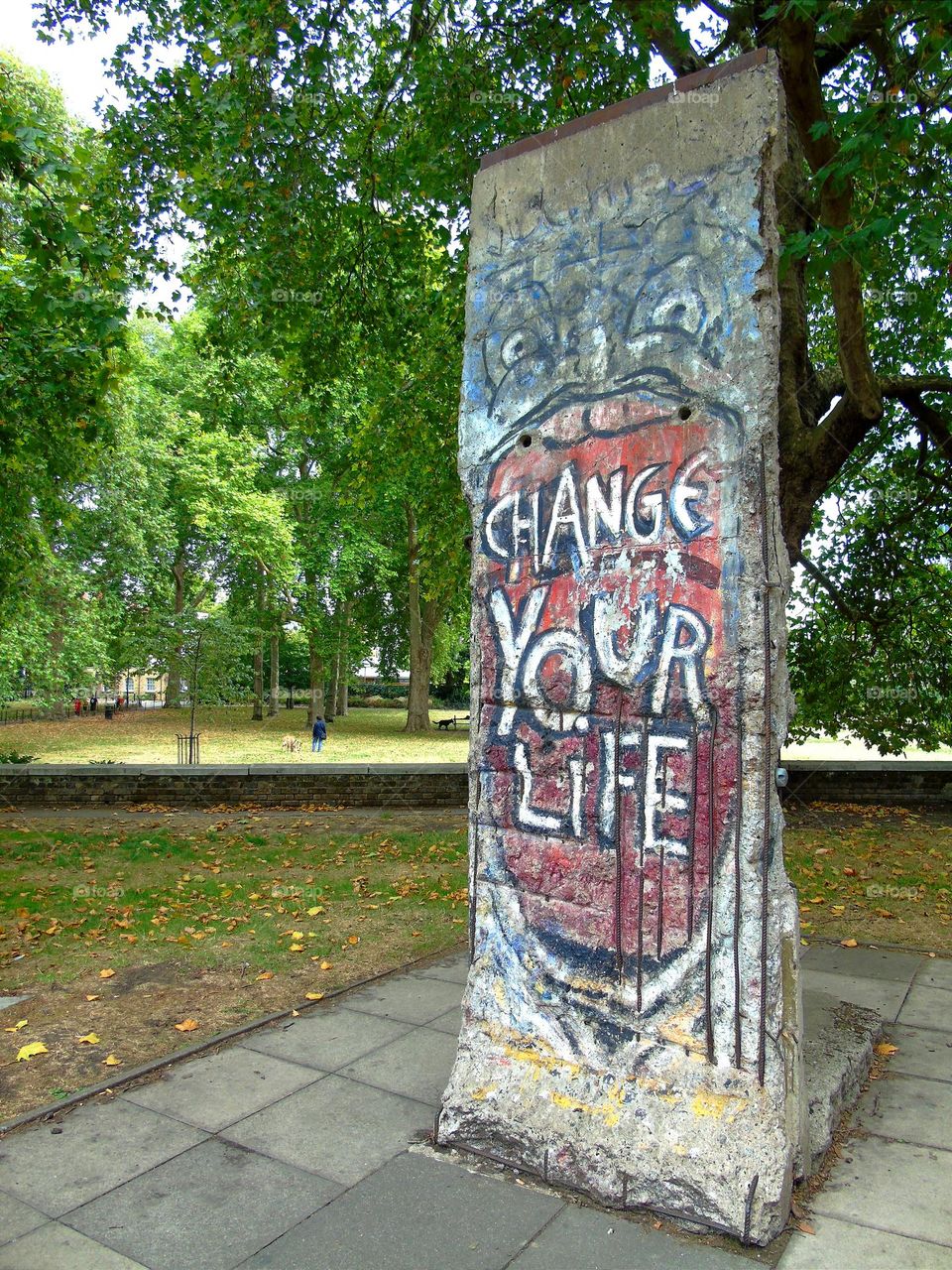 A section of the Berlin Wall, London, UK