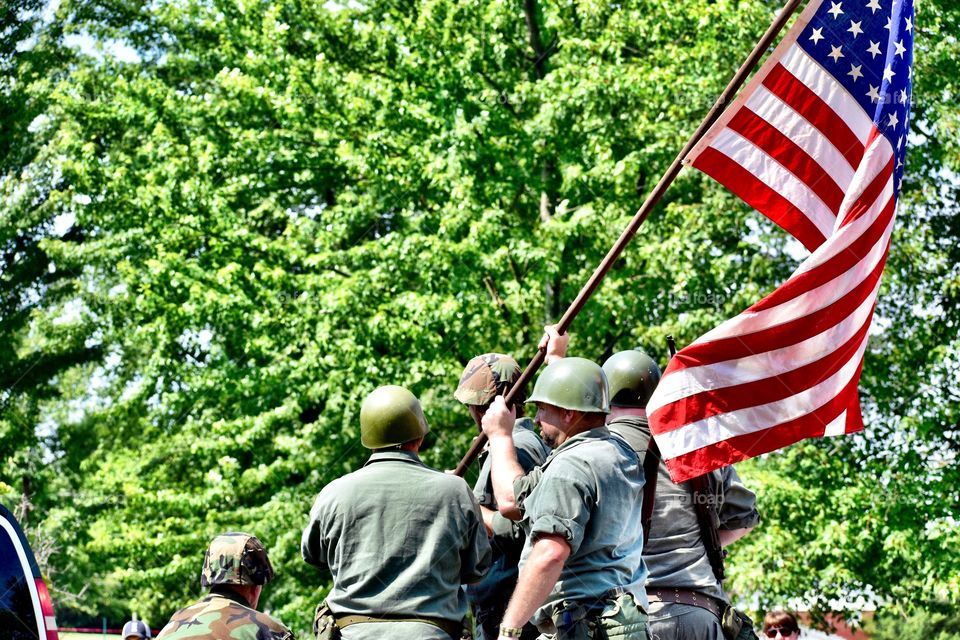 Indiana parade on the Fourth of July.   