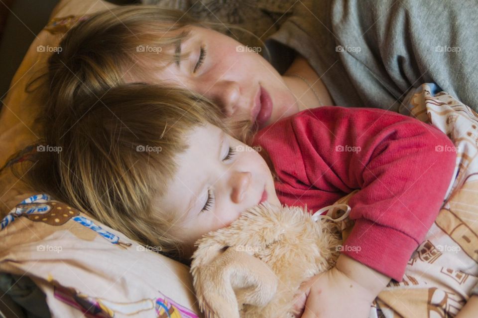 Mom hugging her daughter