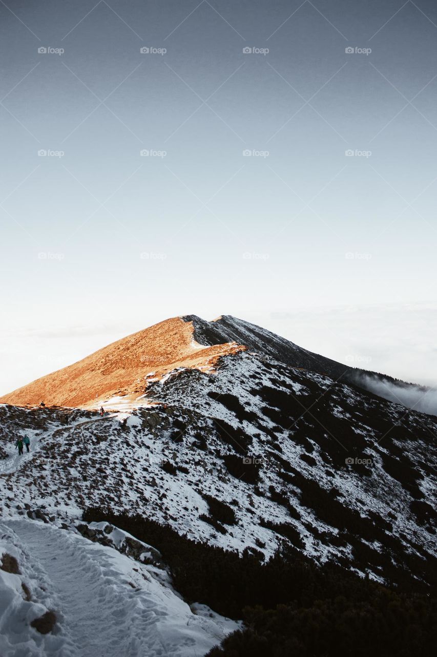 mountains at the golden hour