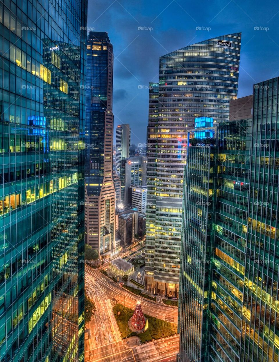 Singapore city skyline