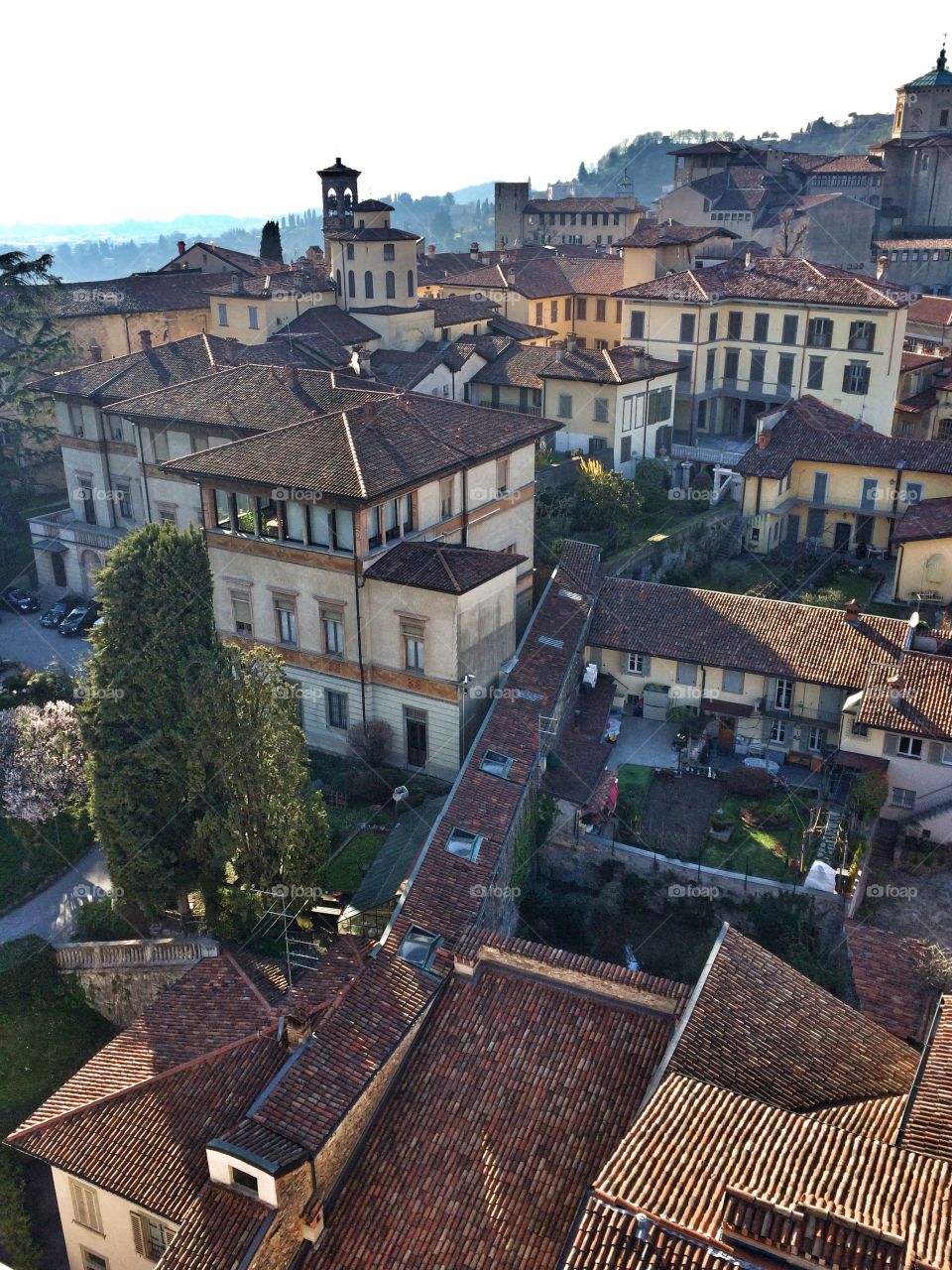 Bergamo, Italy from the clock tower