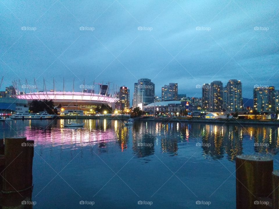 Vancouver loves sports. bc place and Rogers arena