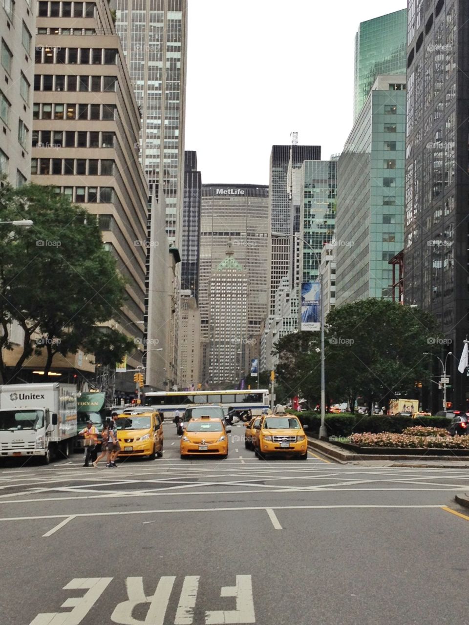 Taxi ready to go. Taxi at park ave ready to go