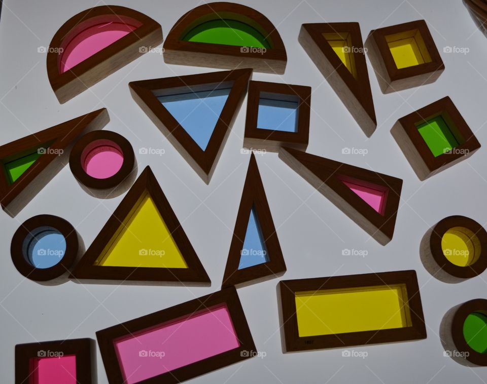 Colorful block flat shapes