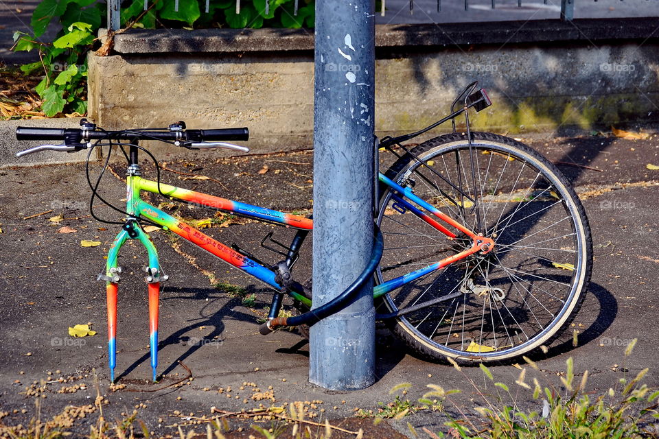 colored bycicle