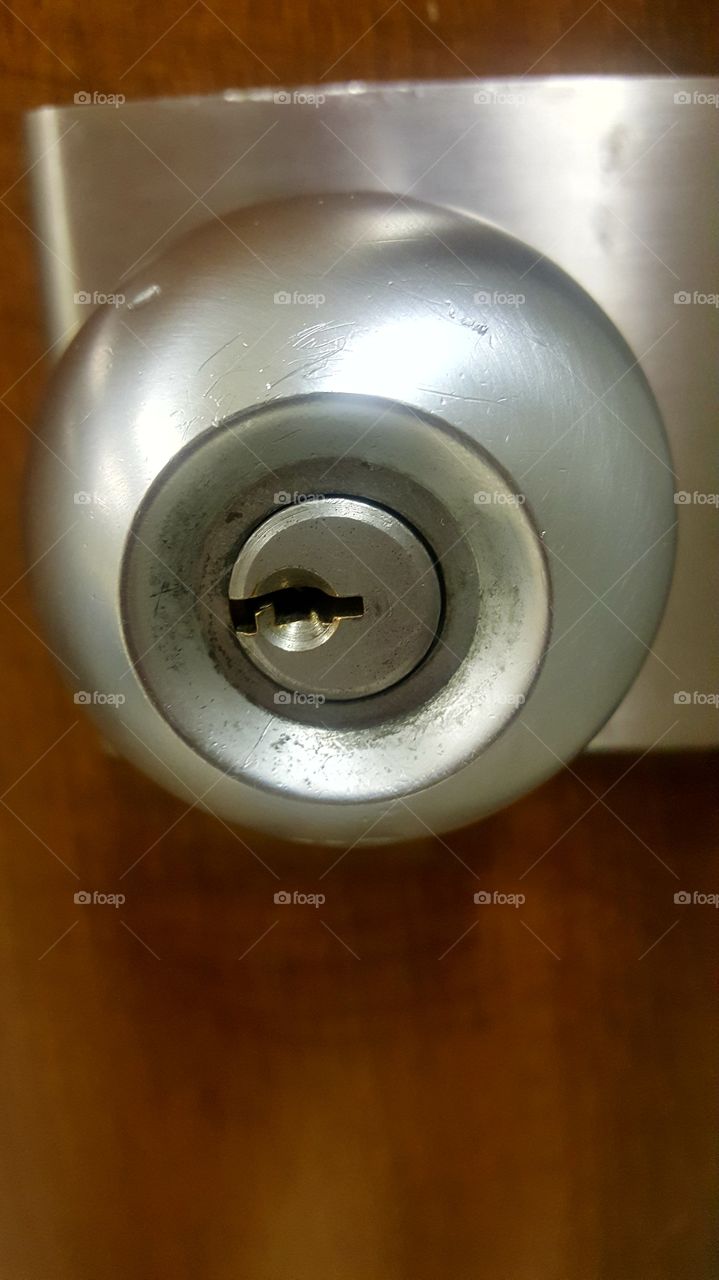 worn doorknob