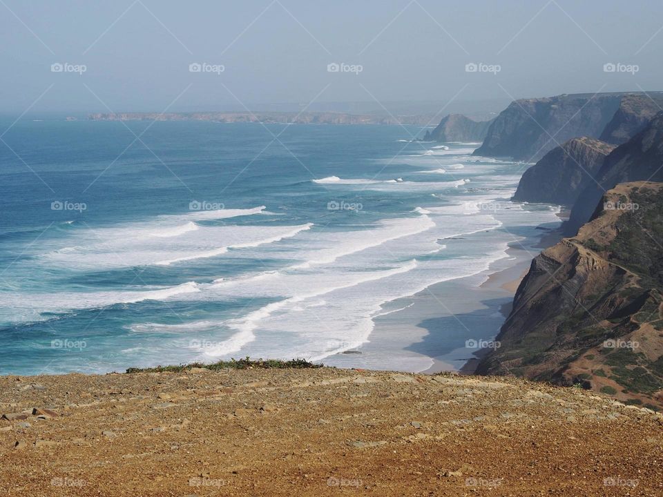 Coast in Portugal. Beautiful country. This is on the Algarve somewhere