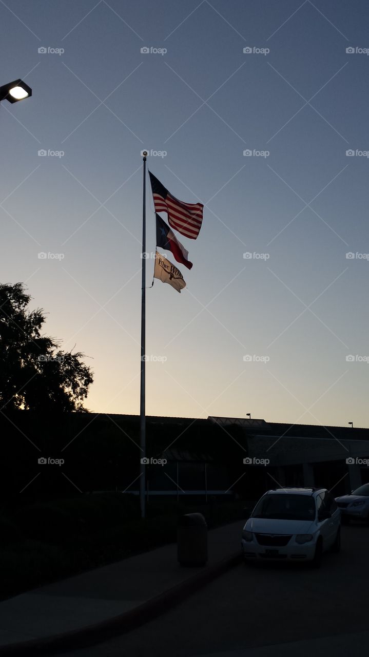 Flag, Administration, Wind, Patriotism, No Person