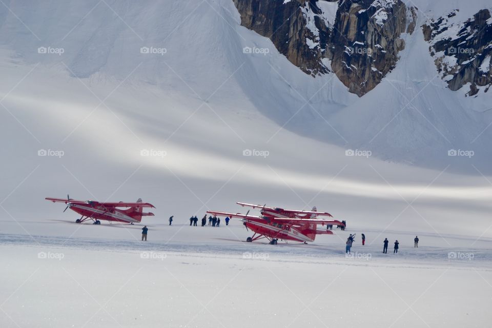 Flight Line On A Glacier 