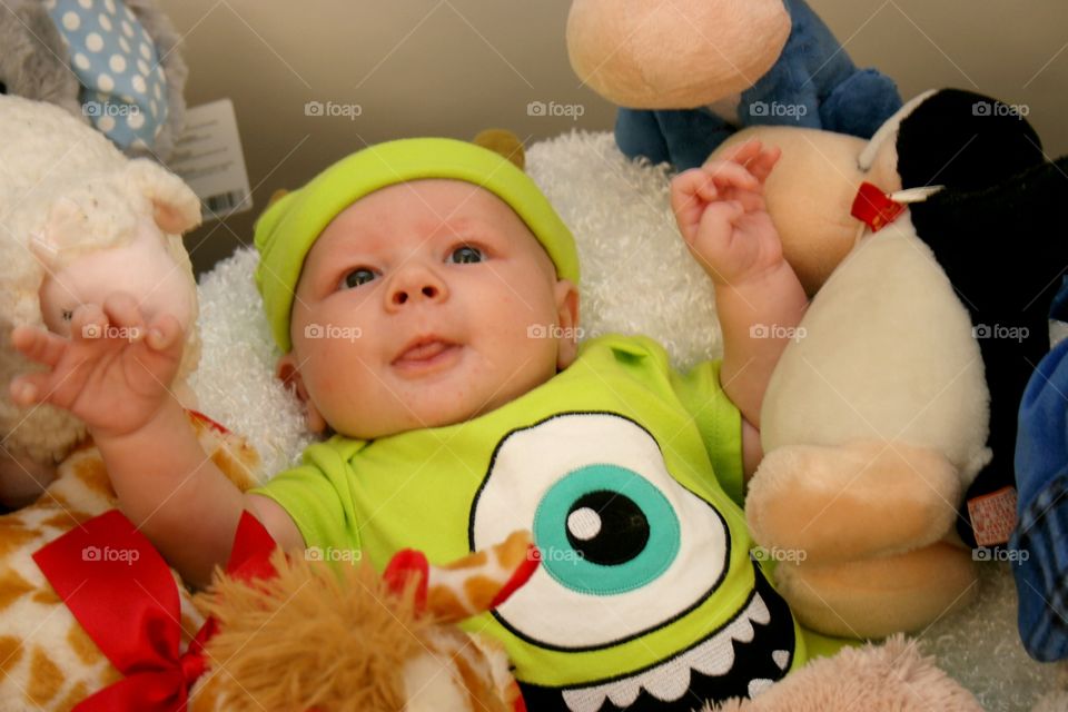 Portrait of cute baby