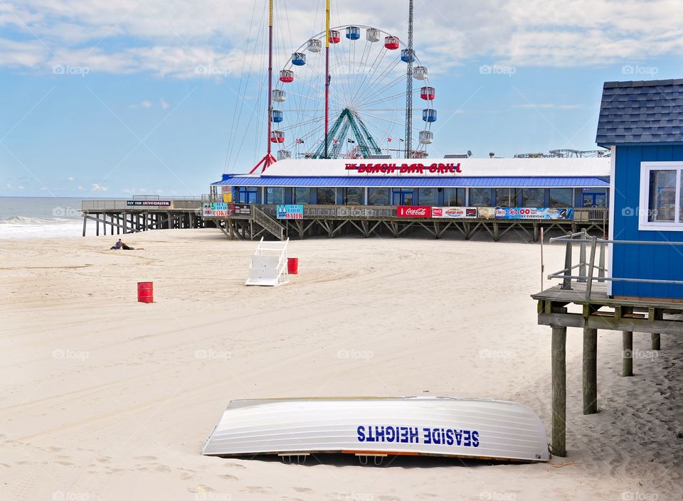 Seaside Heights. The pier at Seaside Heights was not spared by Hurricane Sandy. Photo was taken 3 months before the storm hit. 