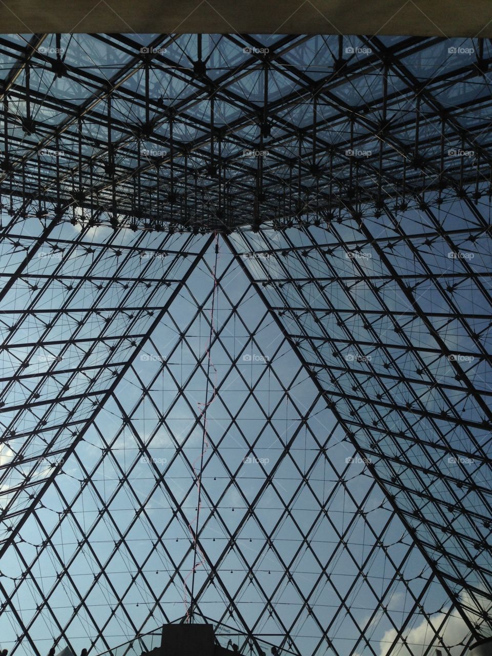 Louvre pyramid from below