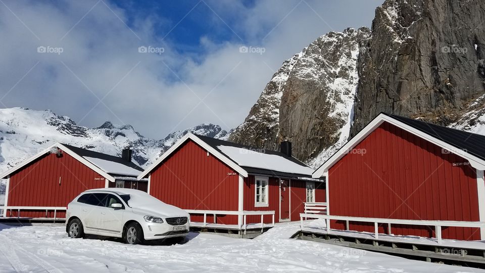 Frozen winter town