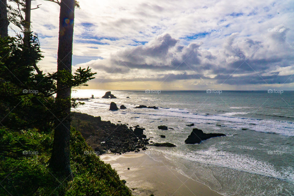 A February beach day in Oregon