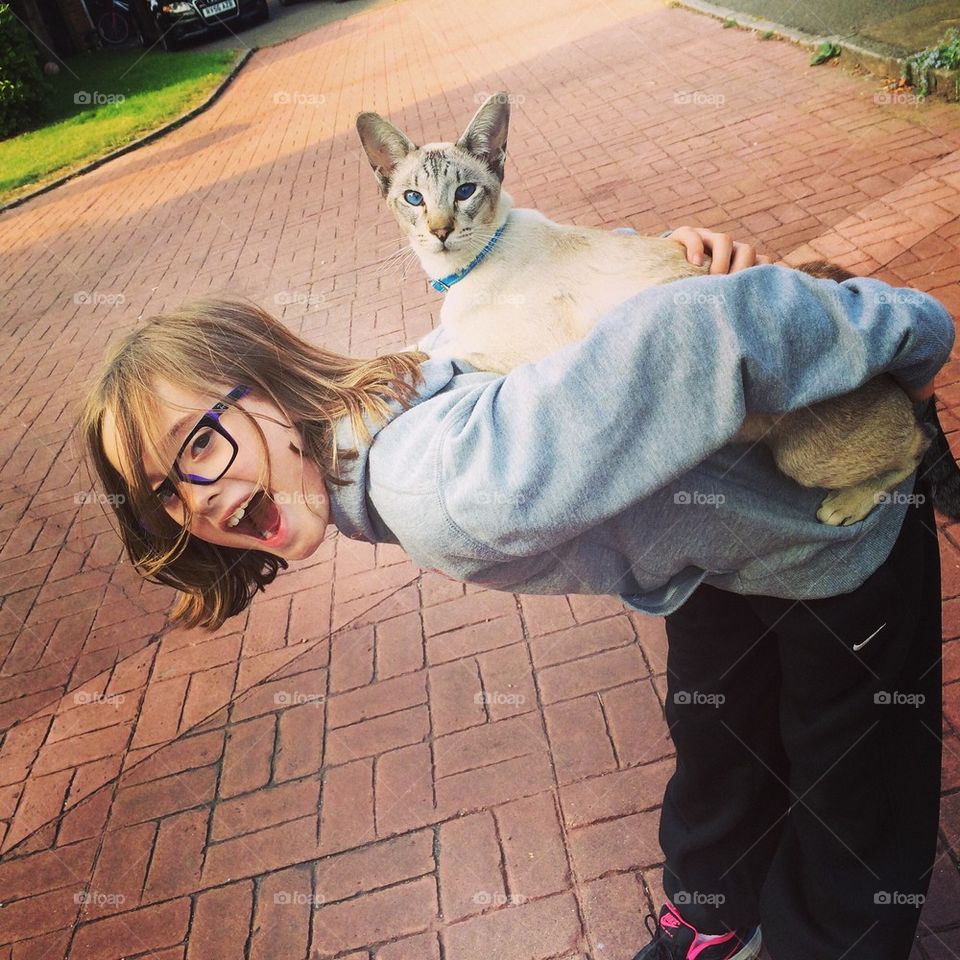 Cat piggyback