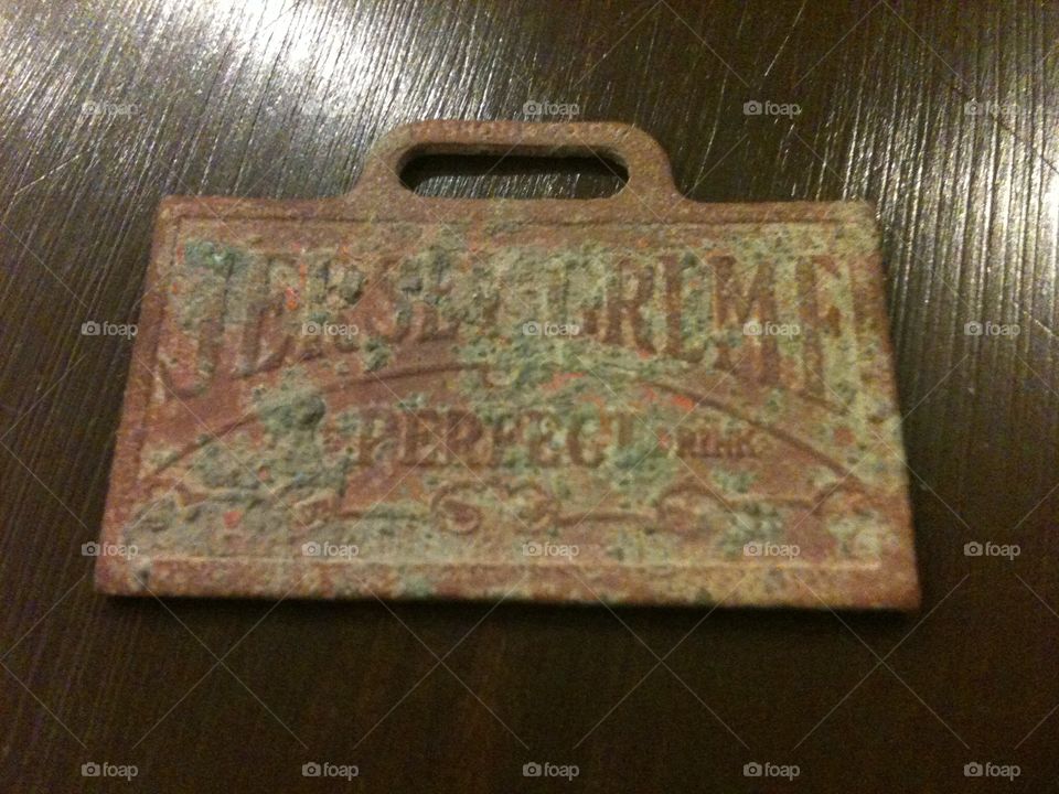 Metal detected Jersey Creme Perfect Milk brass watch fob. Metal detecting find. Dug. Treasure. Hobby. Antique. Rare. Found in Texas. Watch fob. Dug. Metal detecting find.