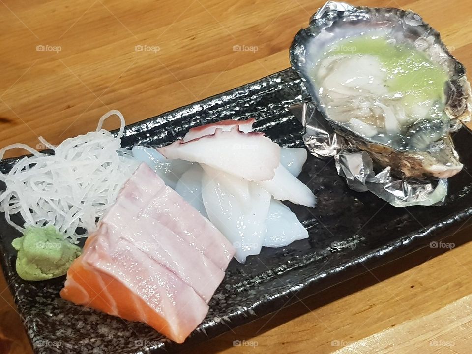 Delicious Japanese sea food sashimi food