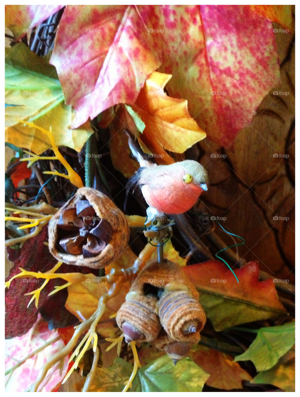 bird leaf autumn decoration by emmanuelgr