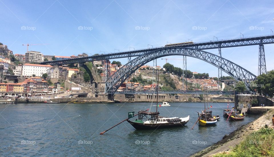 River in Porto. I took this picture in Porto, Portugal while backpacking throughout Europe. 