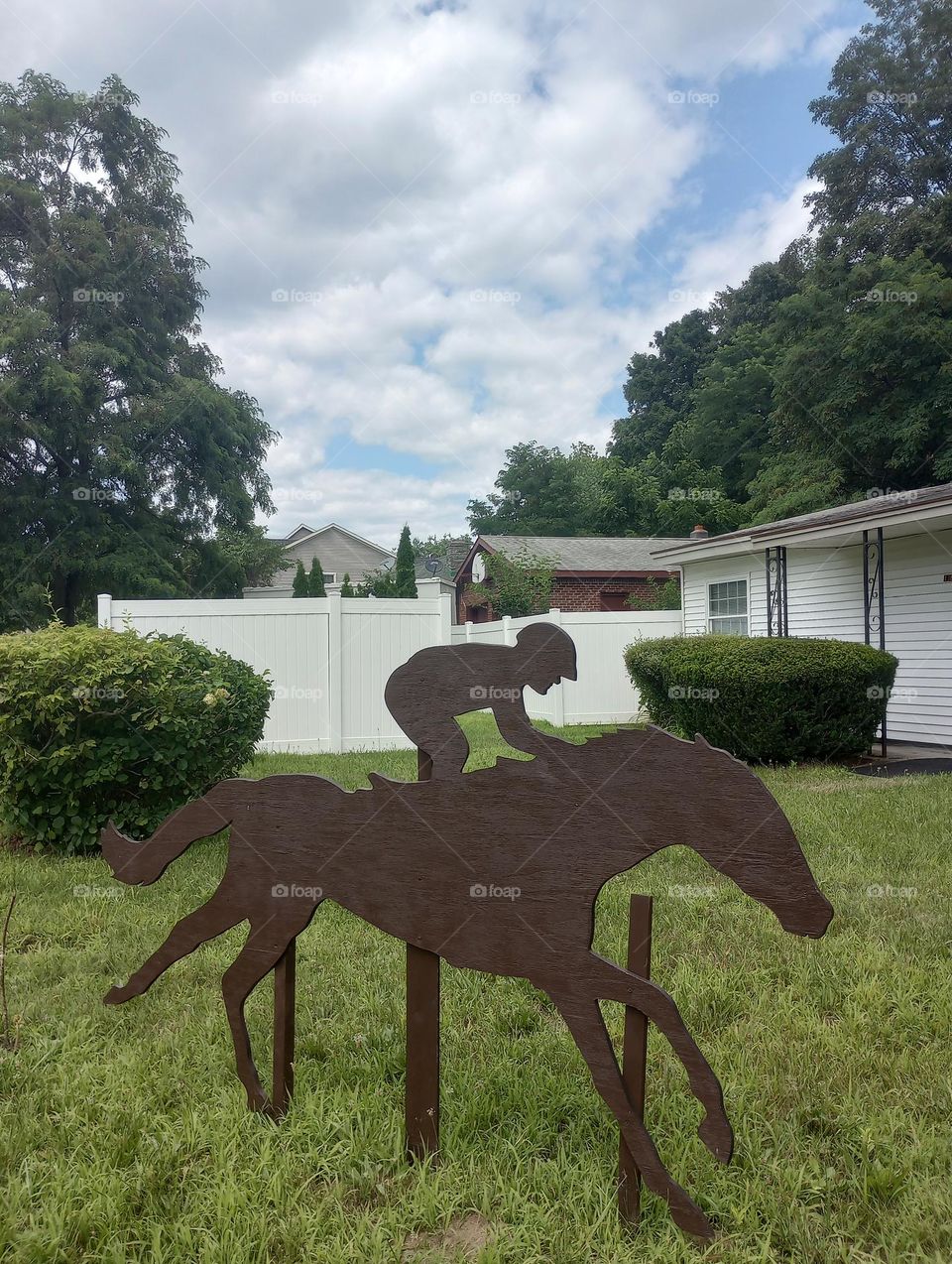 Horse and Jockey Yard art