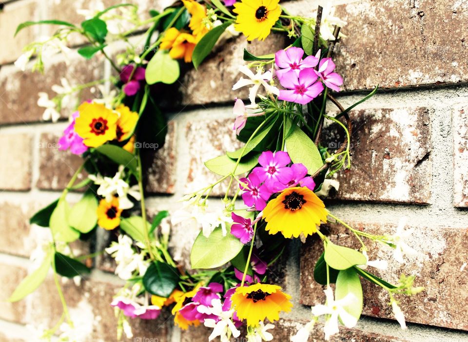 Hanging flower crown