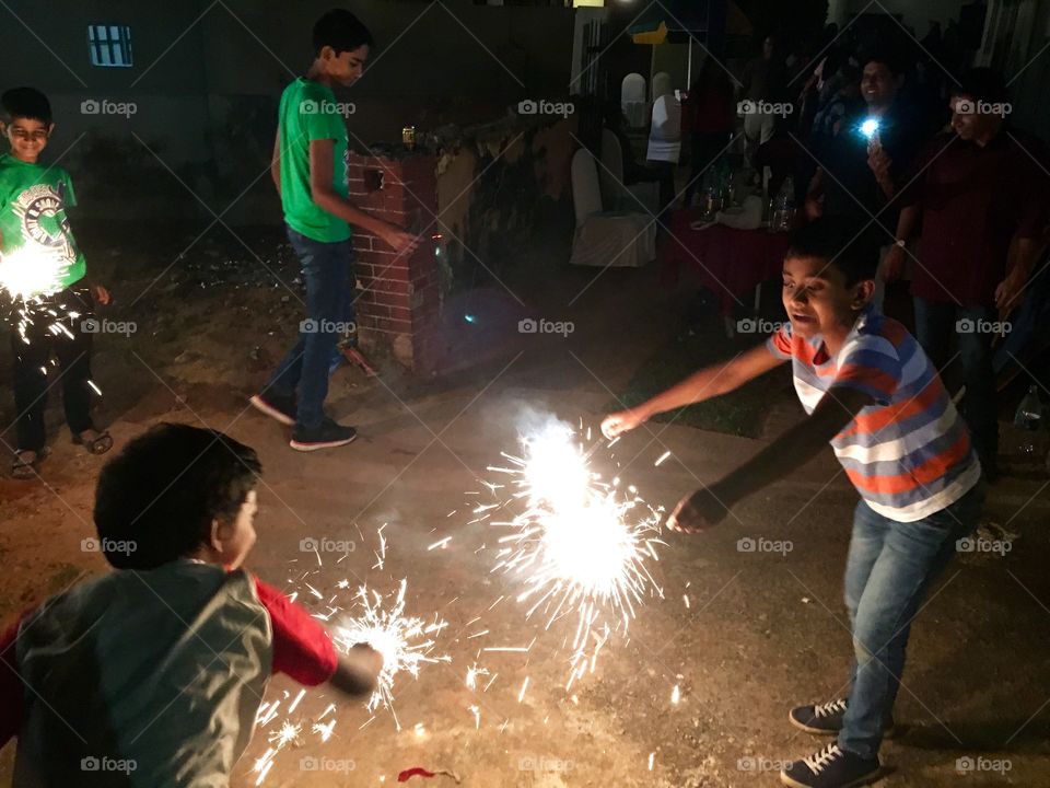 Kids and fireworks 