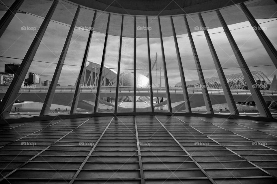 City of arts and science. Valencia on a cloudy day