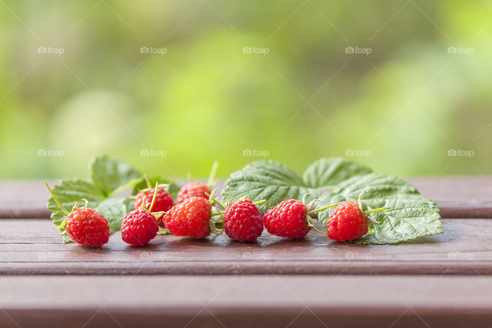 Fresh raspberries