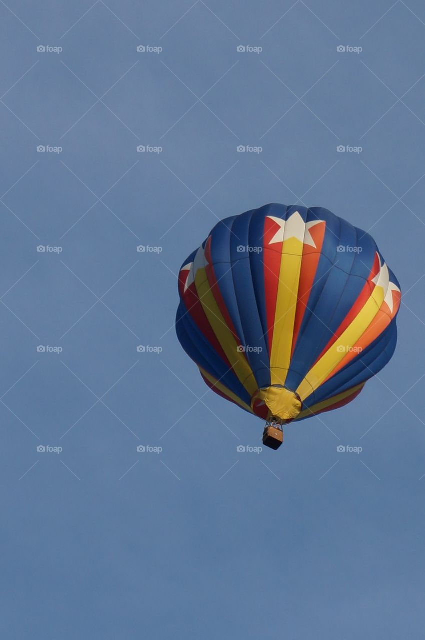 Hot Air balloon above . Photo taken in Clarmore Oklahoma.