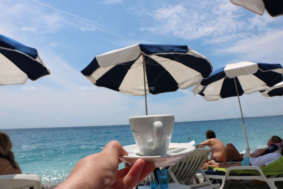 Care for an espresso on the beach ?