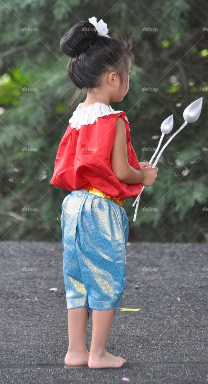 A girl dancing