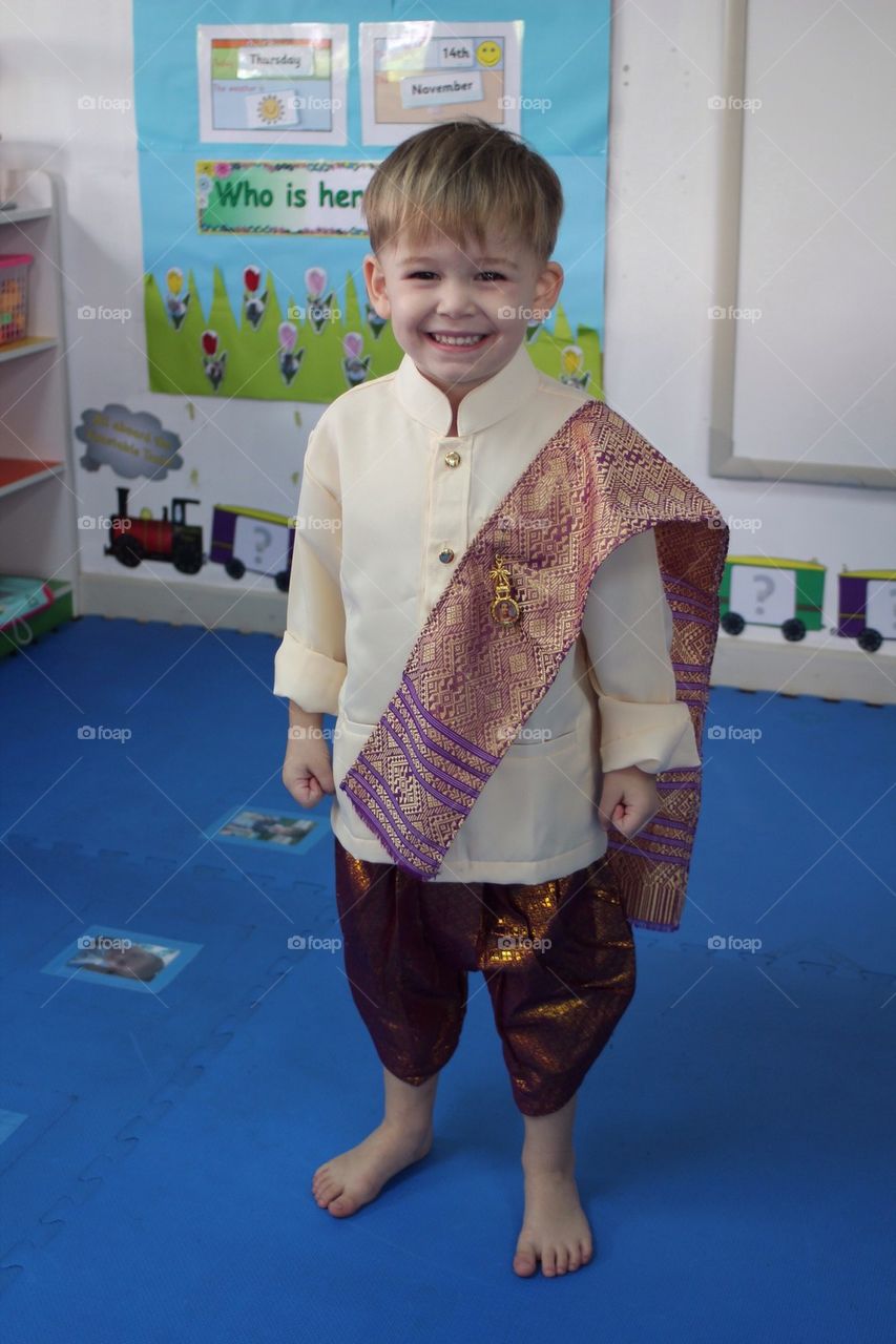 Special day at school, Loy Krathong wearing traditional Thai Costume