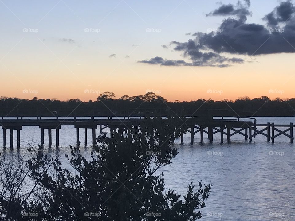Fishing Pier At Sunset 