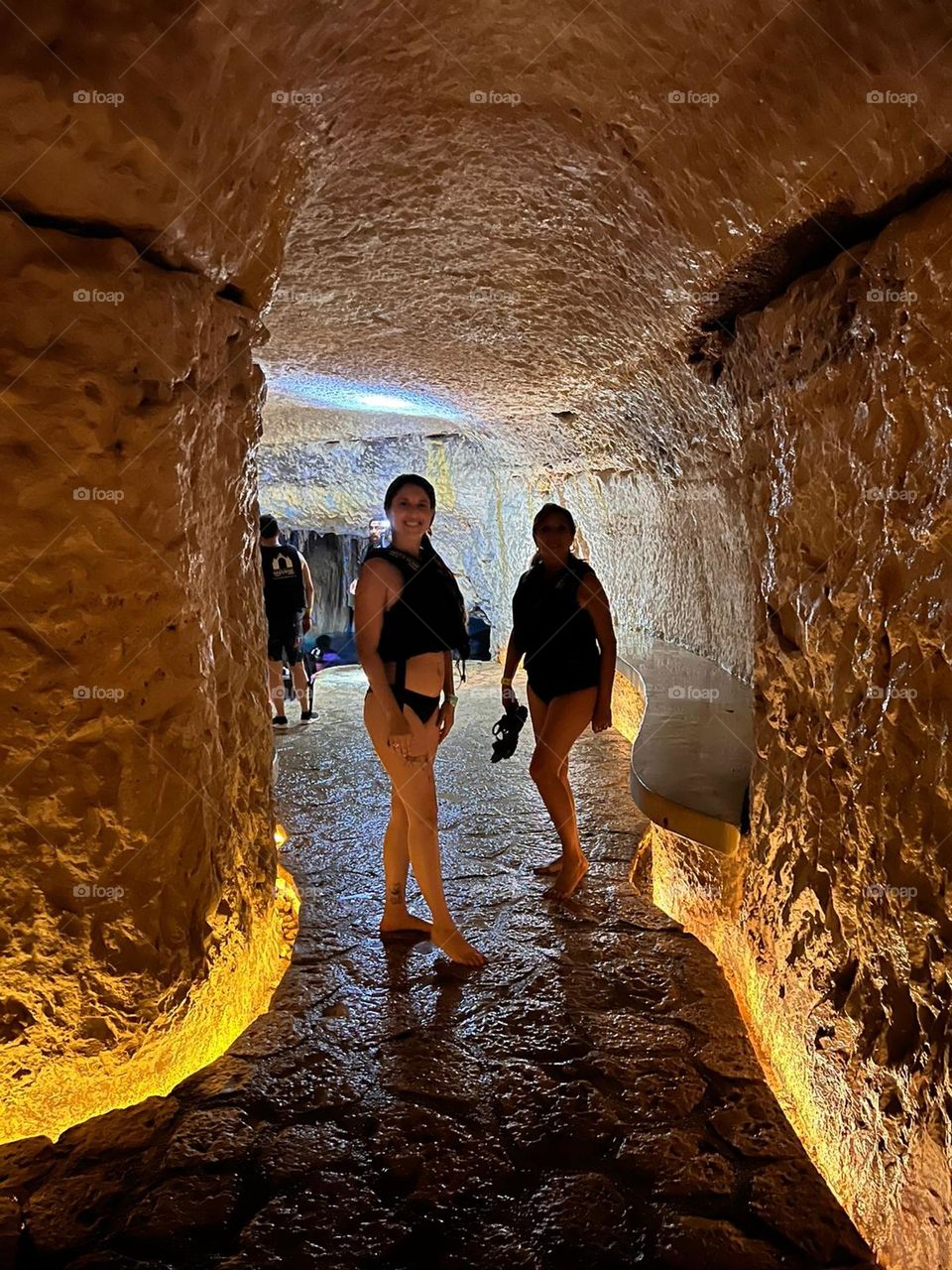 ingresando al cenote mexicano