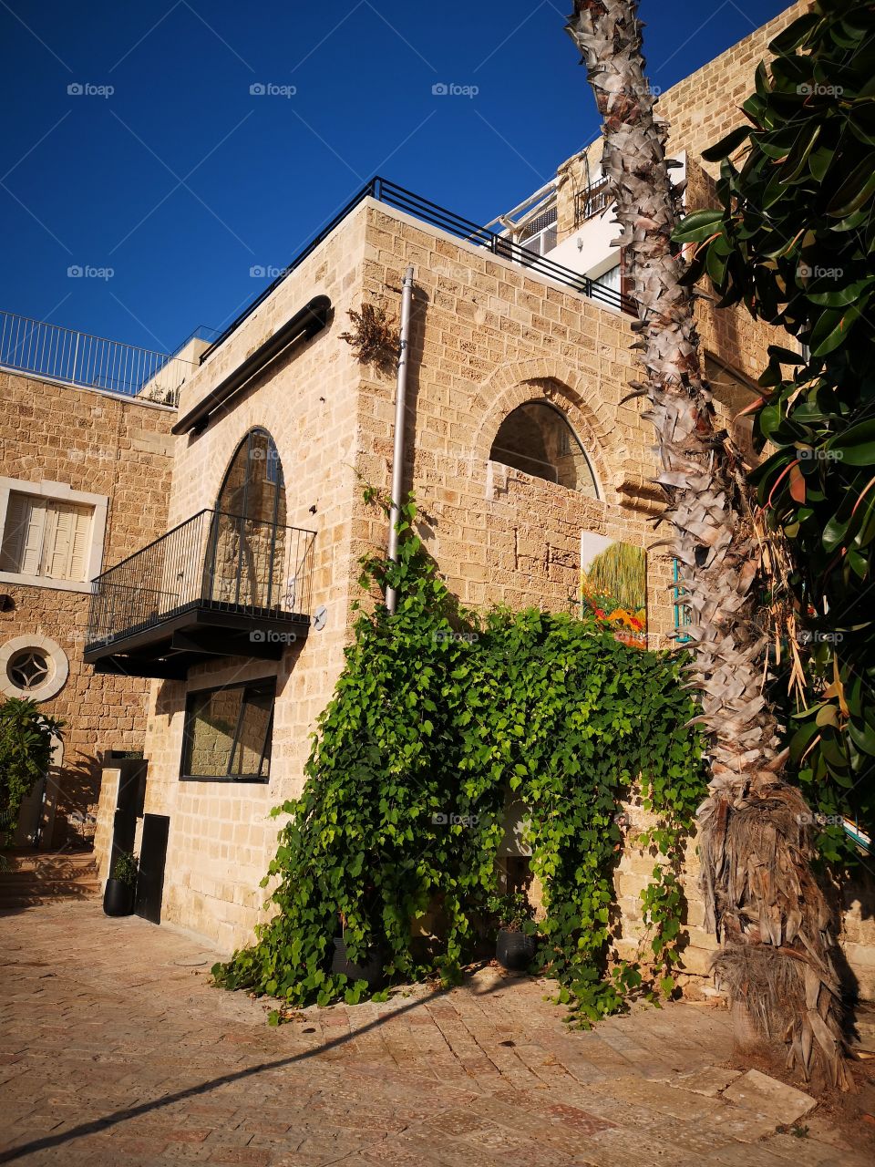 Alleys of old Jaffa day and evening