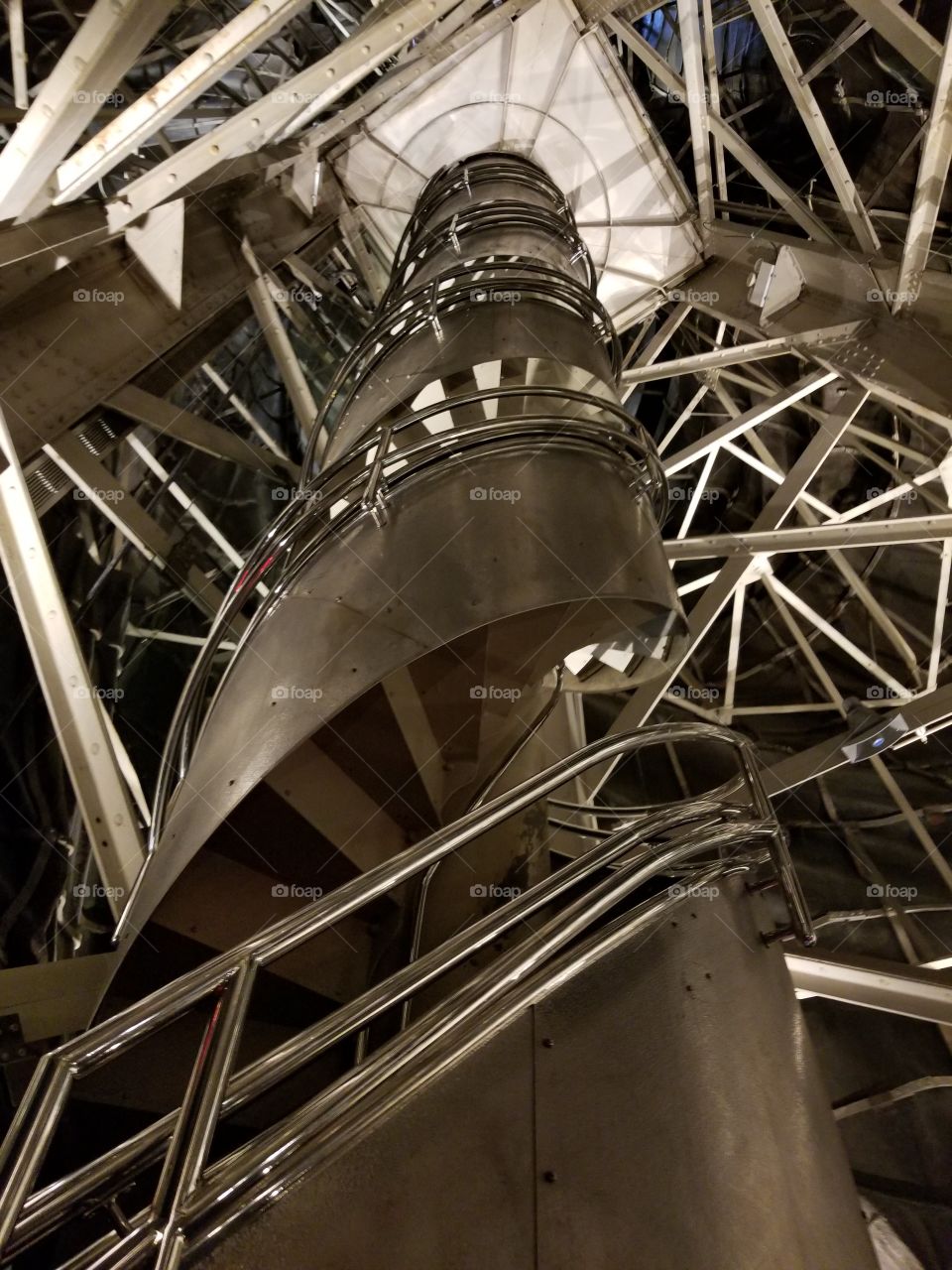 Spiral staircase inside lady liberty