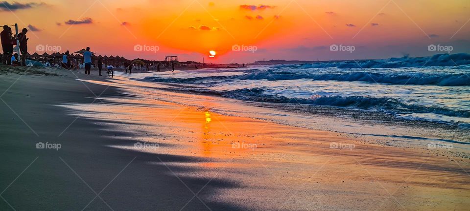 sunset at the beach