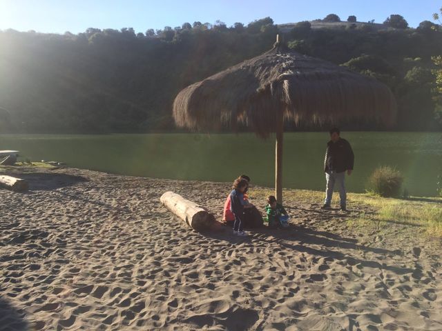 Family in the beach