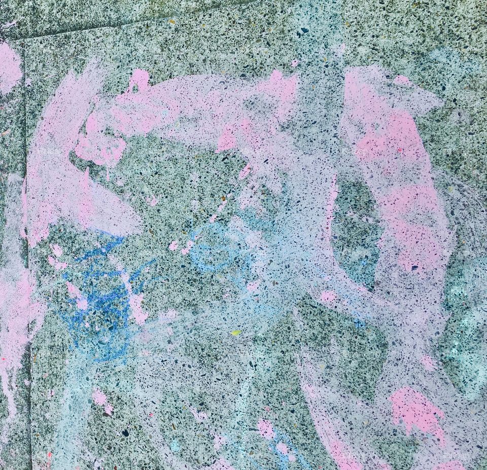 Paint on sidewalk 
