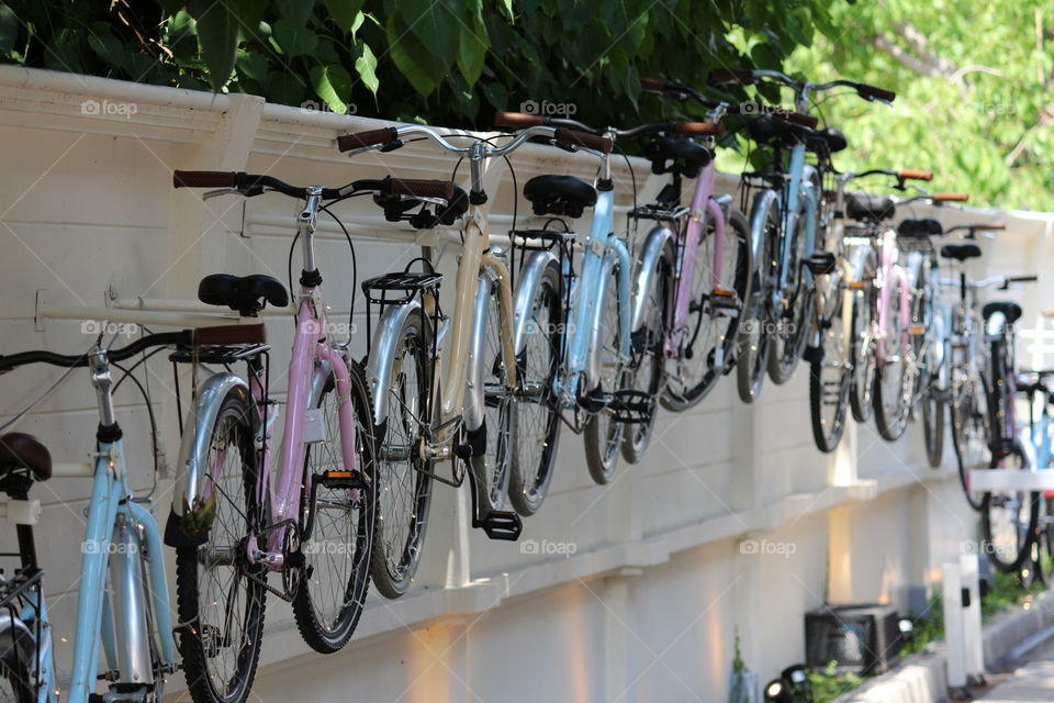 Wall of Bikes. Bangkok 