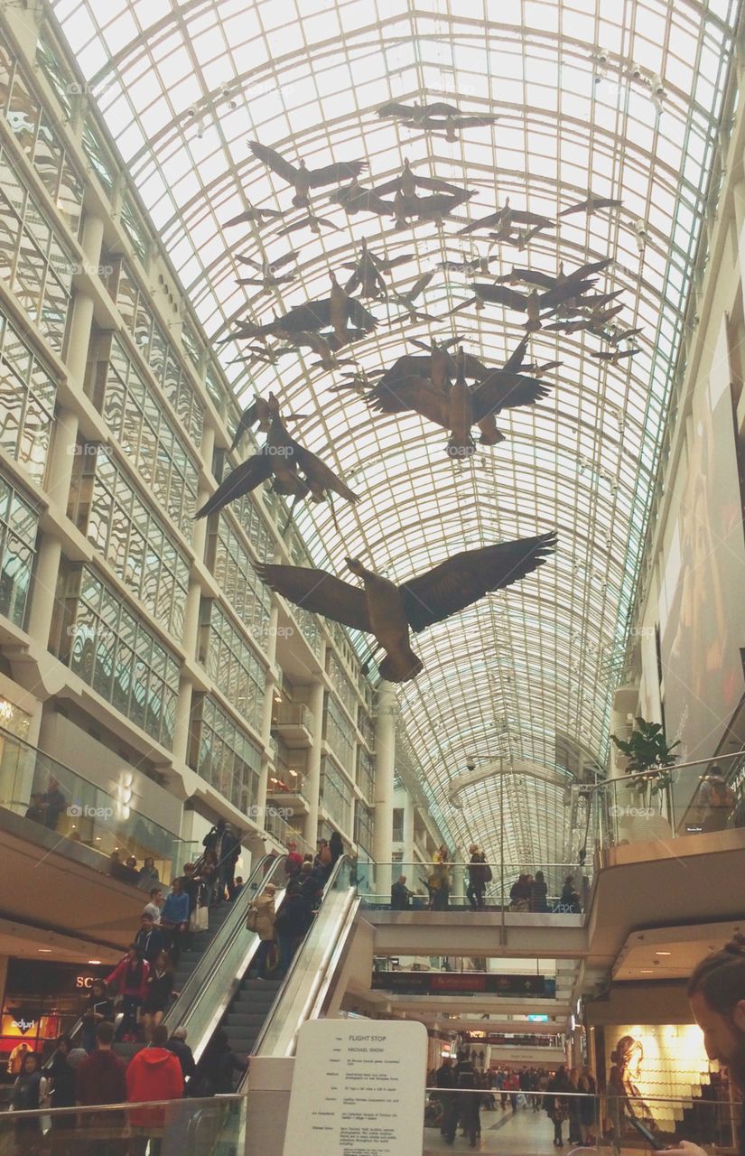 Commuters in Shopping center in Toronto 