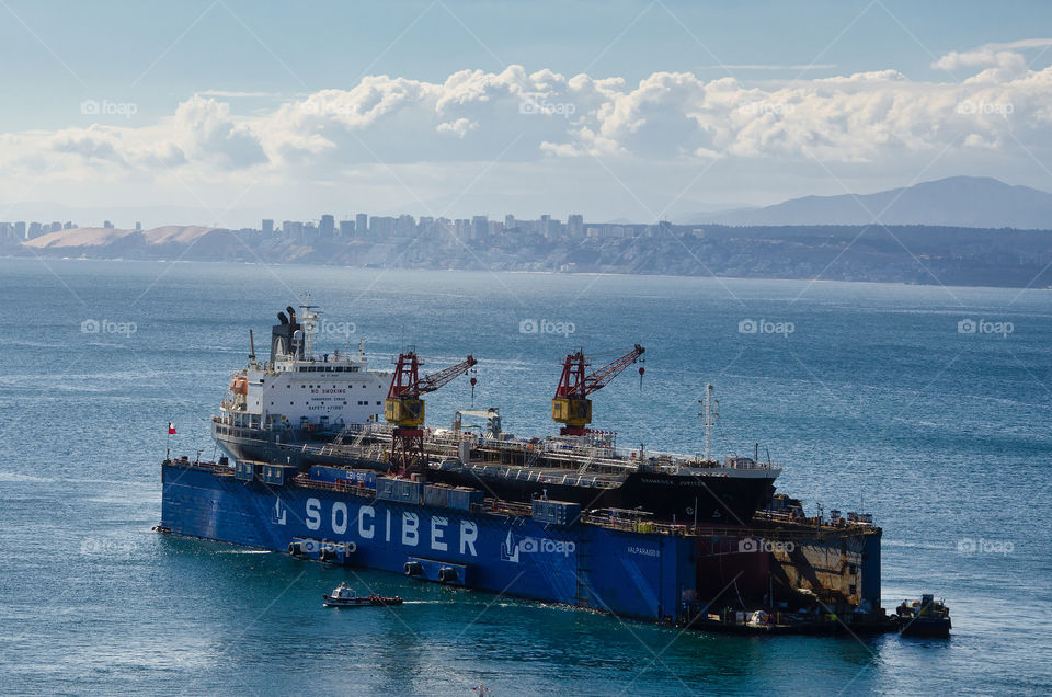 ship in the shipyard