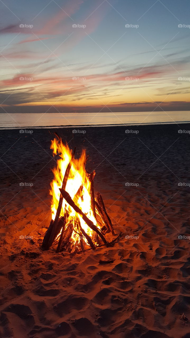 Bonfire on the beach