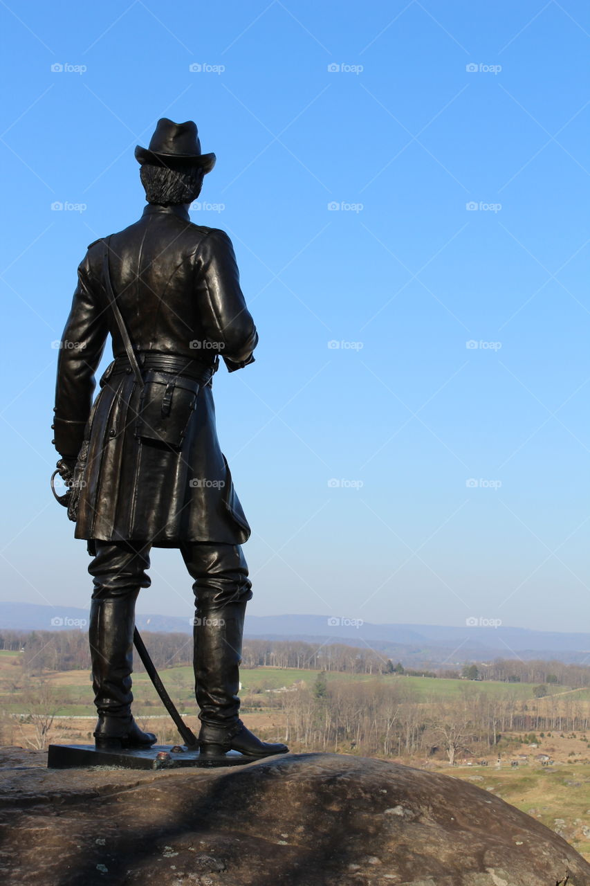 A General Looking Over the Gettysburg Field