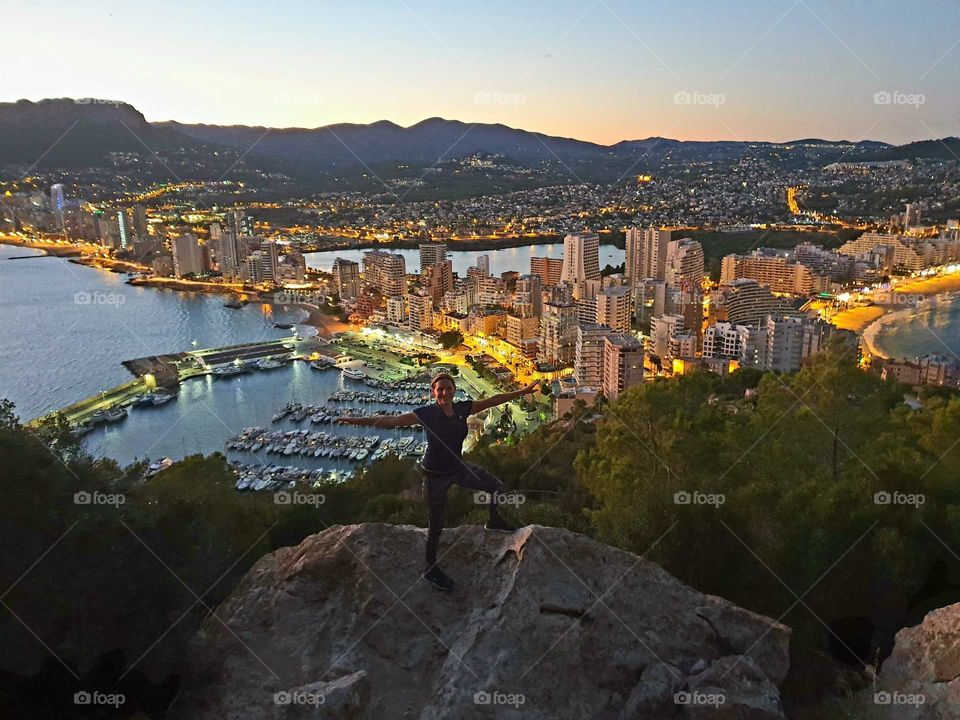 City#view#rock#buildings#night#human