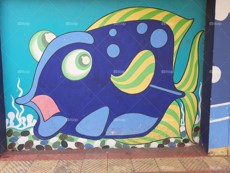 wall painting, save our oceans, save our marine lives, make our planet plastic free