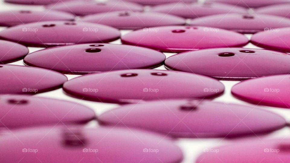 Close-up of purple buttons