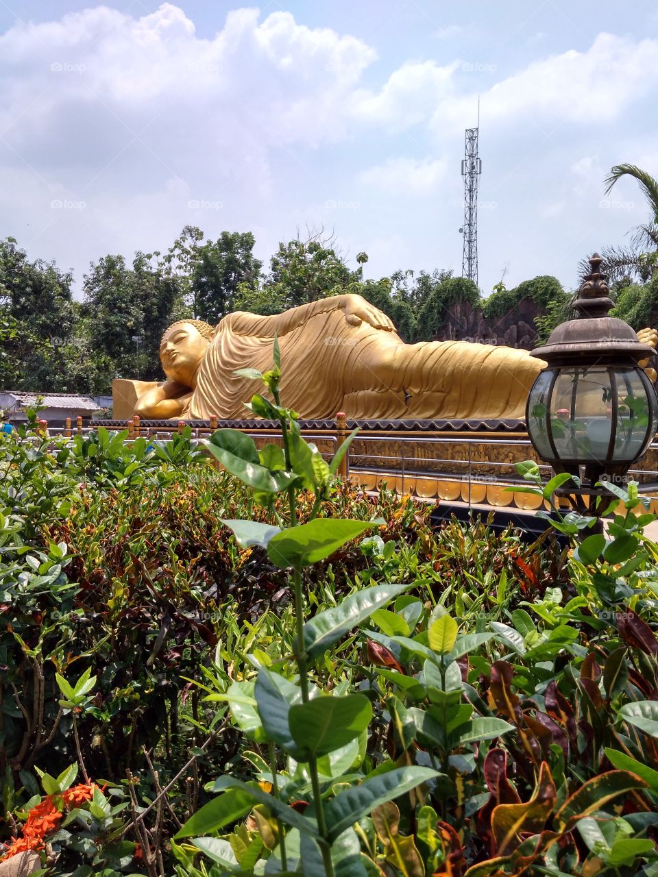 The Buddha statue sleeps
