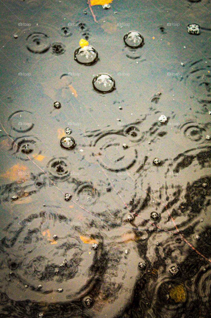 Bond bubbling from rain